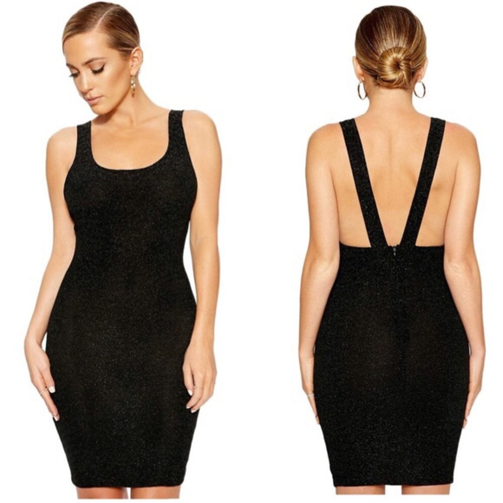 BLACK GLITTER BRAND NEW NAKED WARDROBE DRESS!